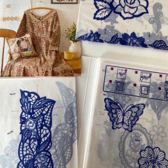 Machine embroidery cartridge - Floral Lace 29 for Brother Bernina Simplicity - Picture 4 of 4